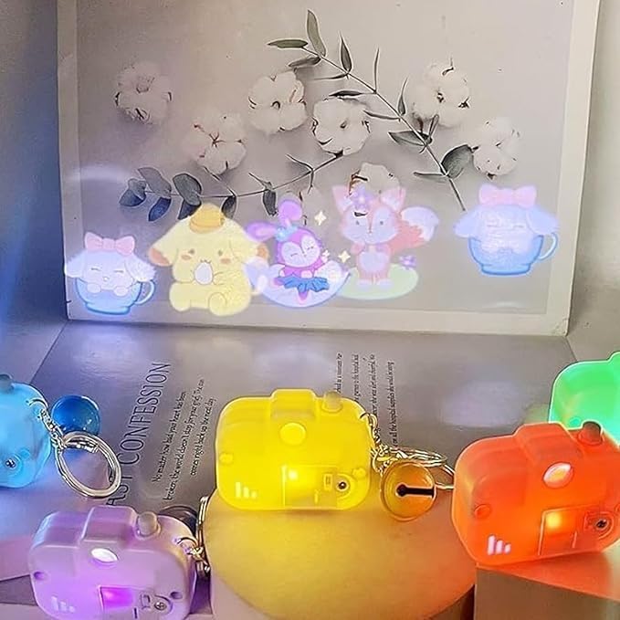 Mini Cartoon Projector Camera Keychain Toy for Kids(ASSORTED)