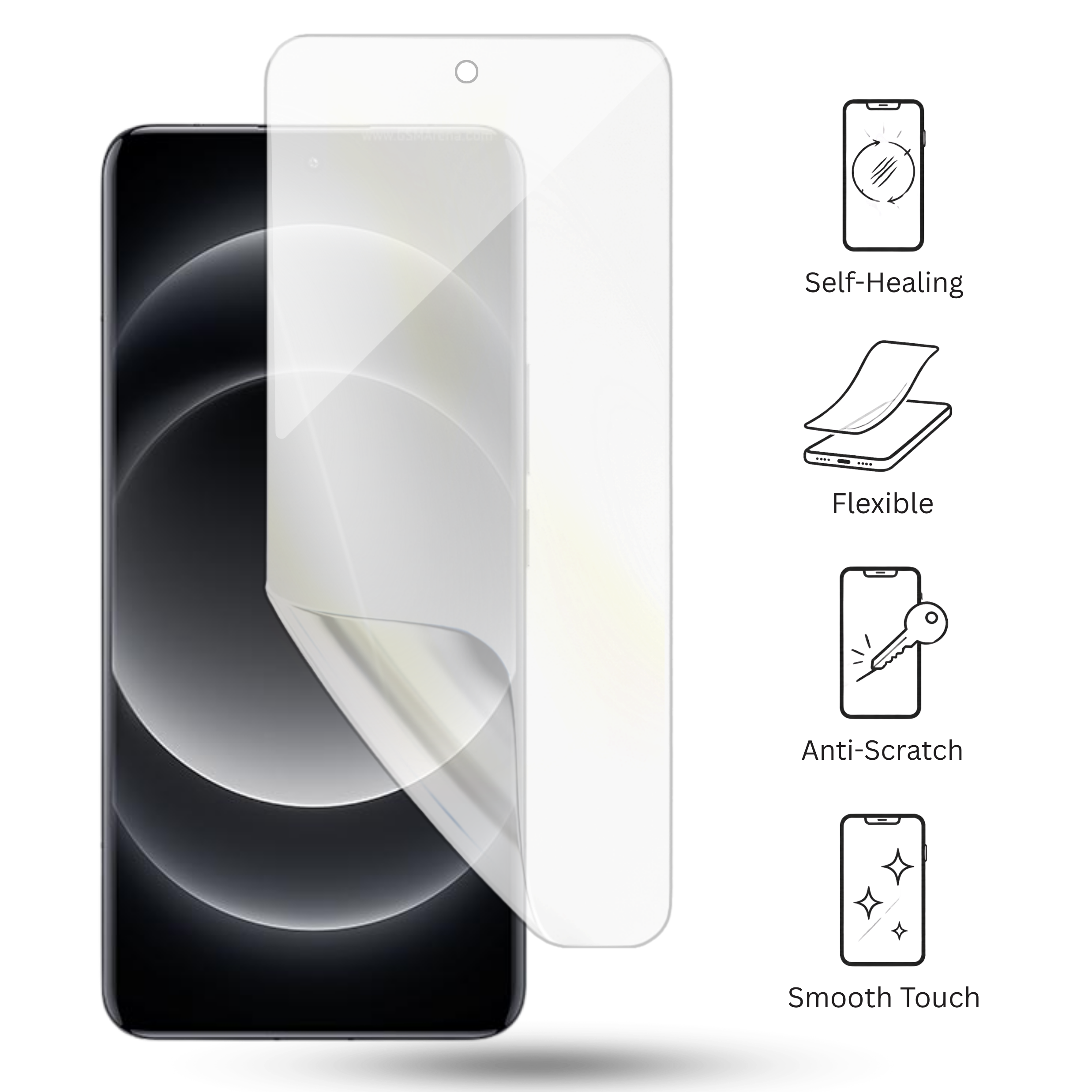 NanoShield™ Auto-Repair Screen Protection Membrane (Clear/Matte) – Exact Fit for Your Phone