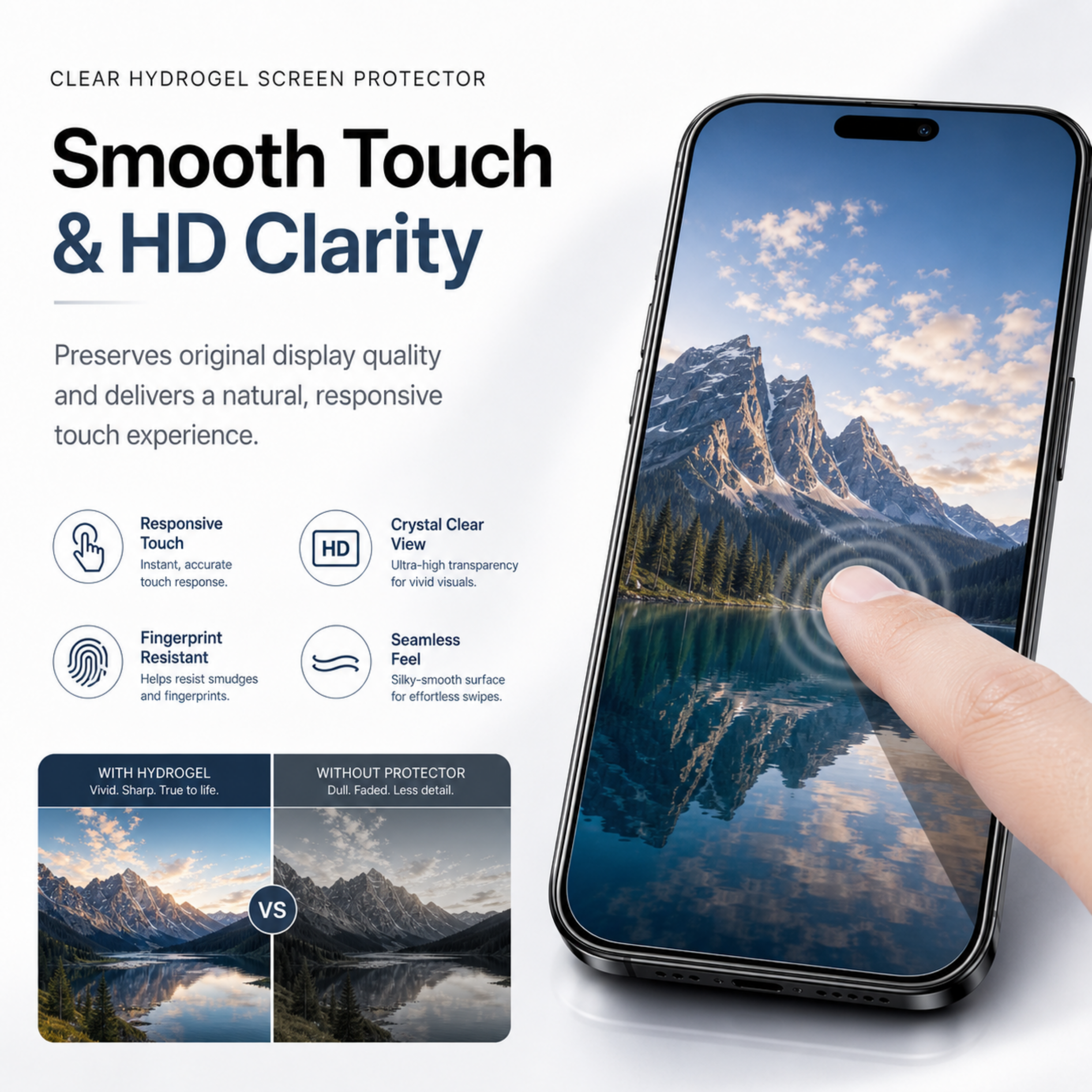 NanoShield™ Auto-Repair Screen Protection Membrane (Clear/Matte) – Exact Fit for Your Phone