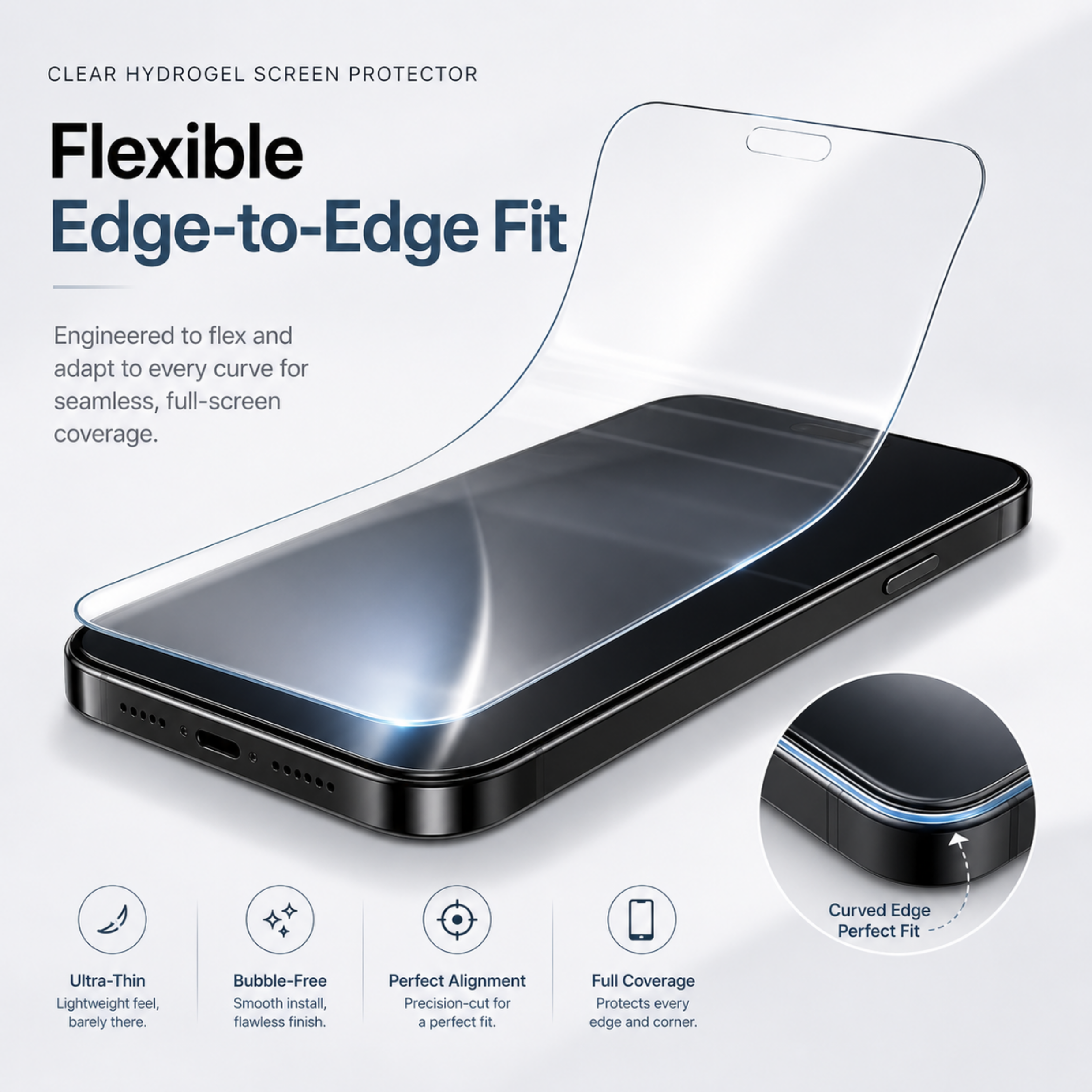 NanoShield™ Auto-Repair Screen Protection Membrane (Clear/Matte) – Exact Fit for Your Phone